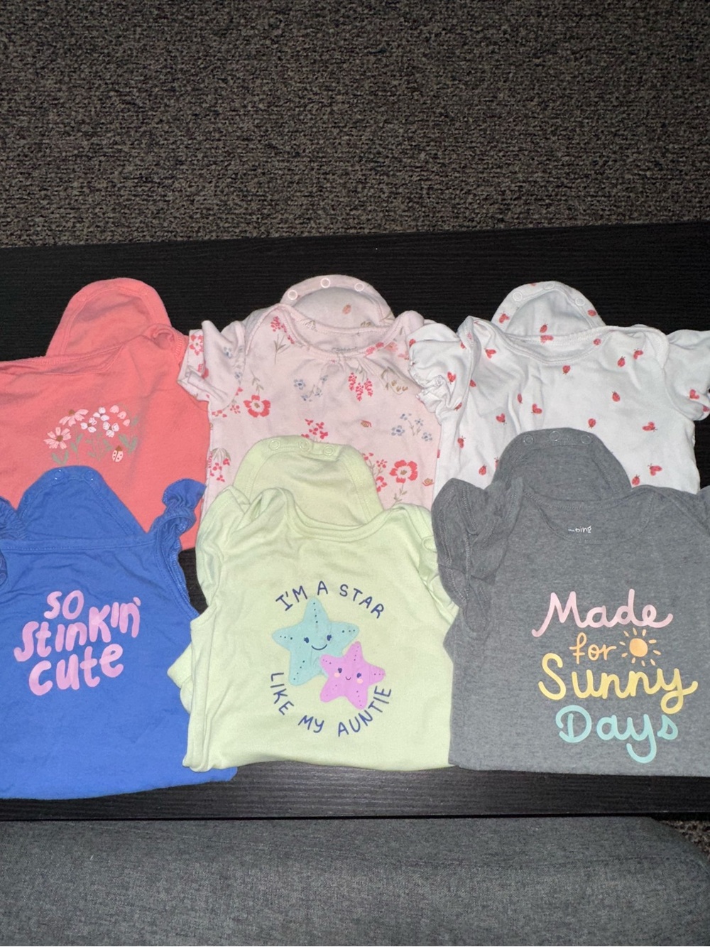 6 baby girl onesies